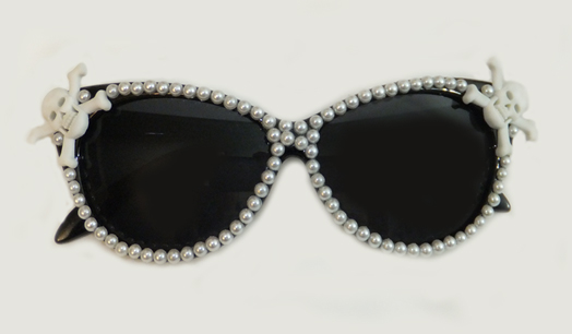 skulls n pearls sun glasses, gothic, psychobilly