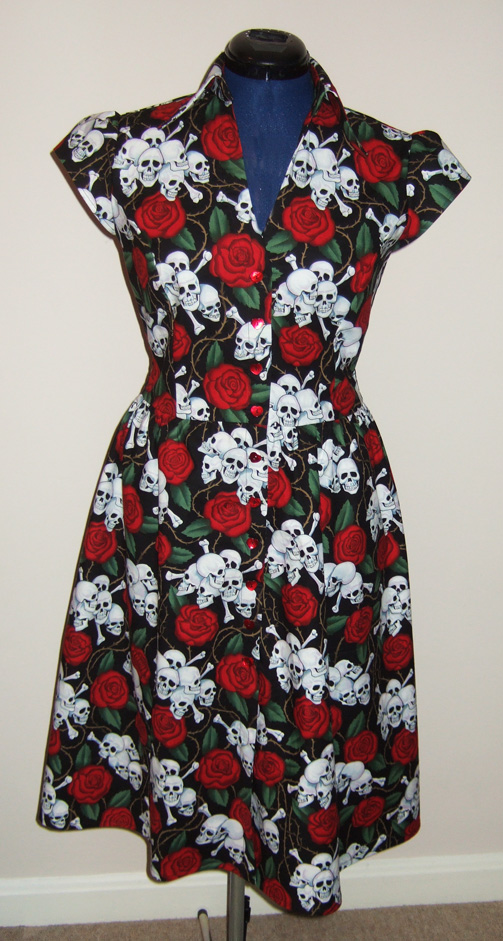 skulls roses dress