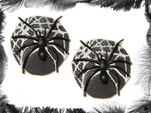 spider burlesque pasties, gothic, burlesque