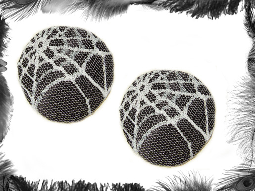 gpthic spider web burlesque pasties, burlesque