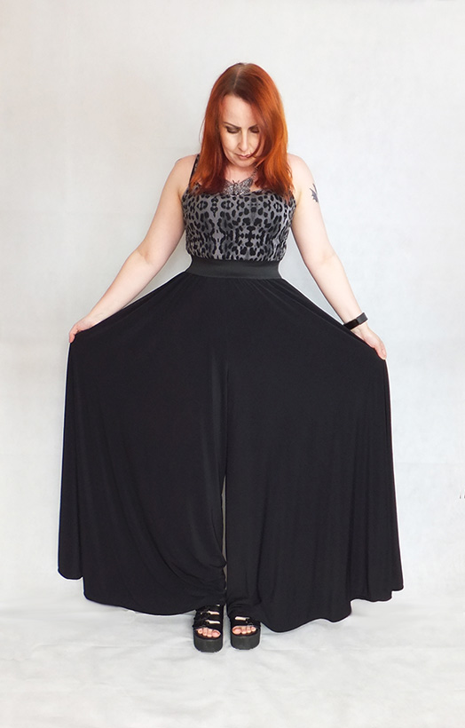 gothic huge wide leg trousers