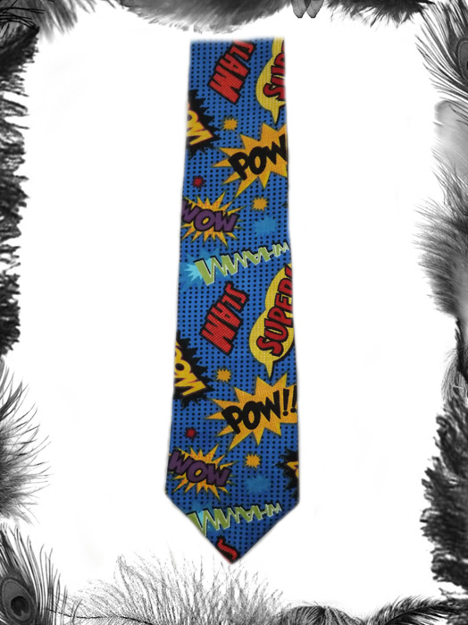 Batman superhero pow tie, geek, comic