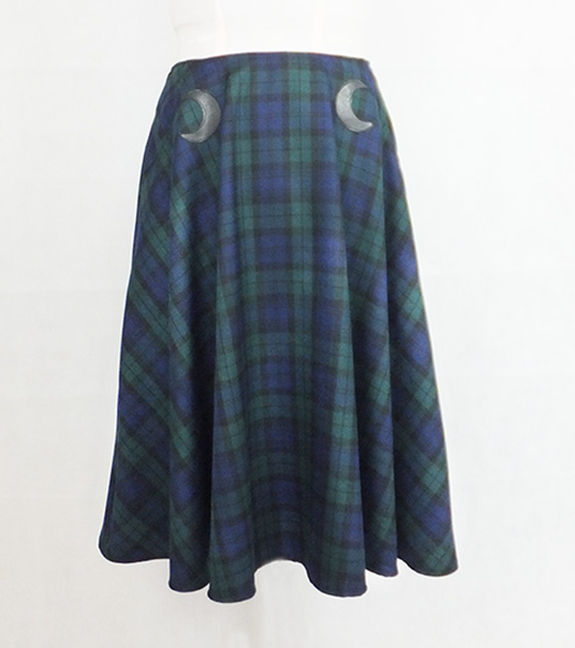 tartan moons gothic skirt