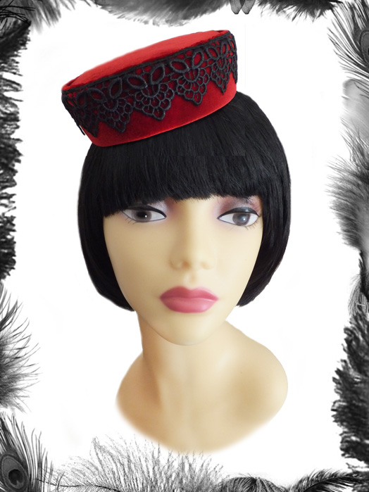 Velvet & Lace Pill Box Hat Velvet & Lace Pill Box Hat
