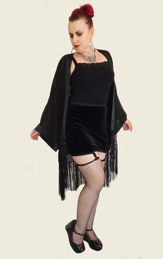 mini velvet suspender skirt, gothic, clubbing skirt