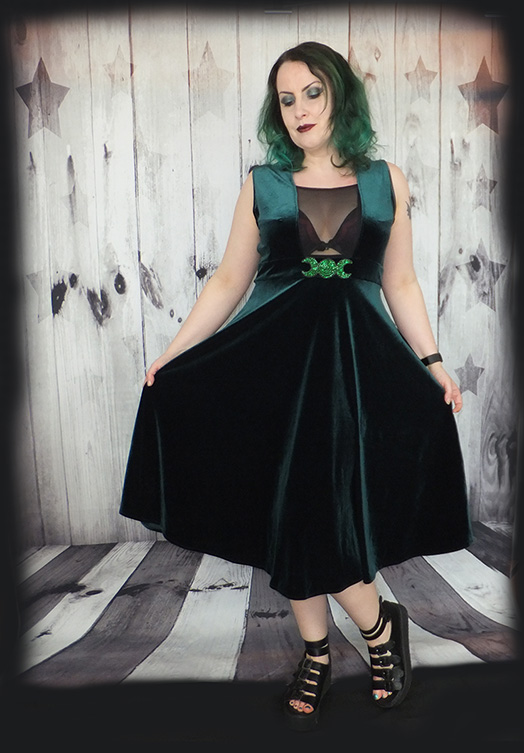 gothic velvet moon dress