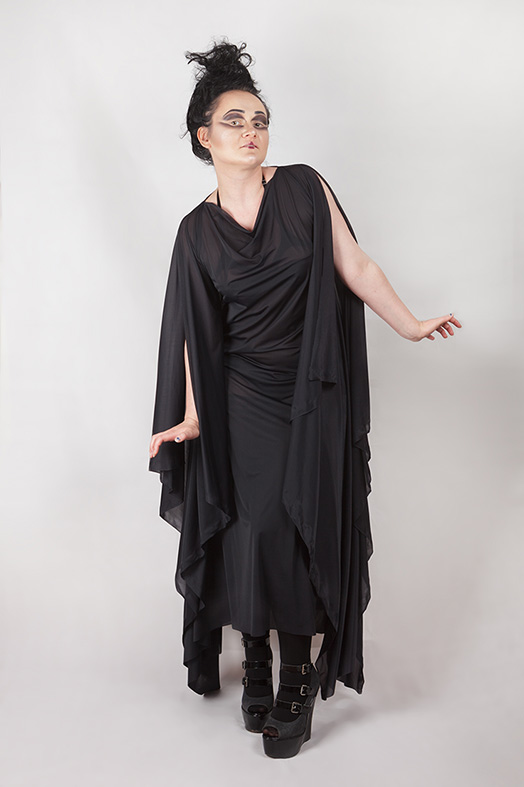 witching hour sheer drape dress, gothic, ritual