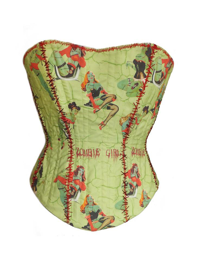 Horror Zombie Pin up halloween corset